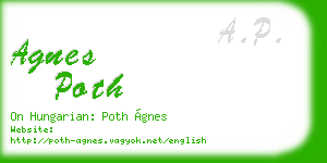 agnes poth business card