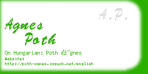 agnes poth business card